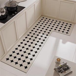 现代简约厨房L型地垫吸水吸油脚垫2025新款 家用防滑耐磨拐角地毯