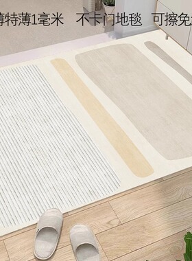 超薄地垫不卡门1mm入户门地垫PVC门垫进门玄关可裁剪防水防滑脚垫