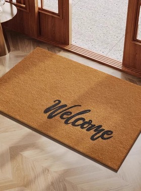 入户门丝圈黄色地垫耐脏免洗高级感脚垫家用进门防滑防水蹭土门垫