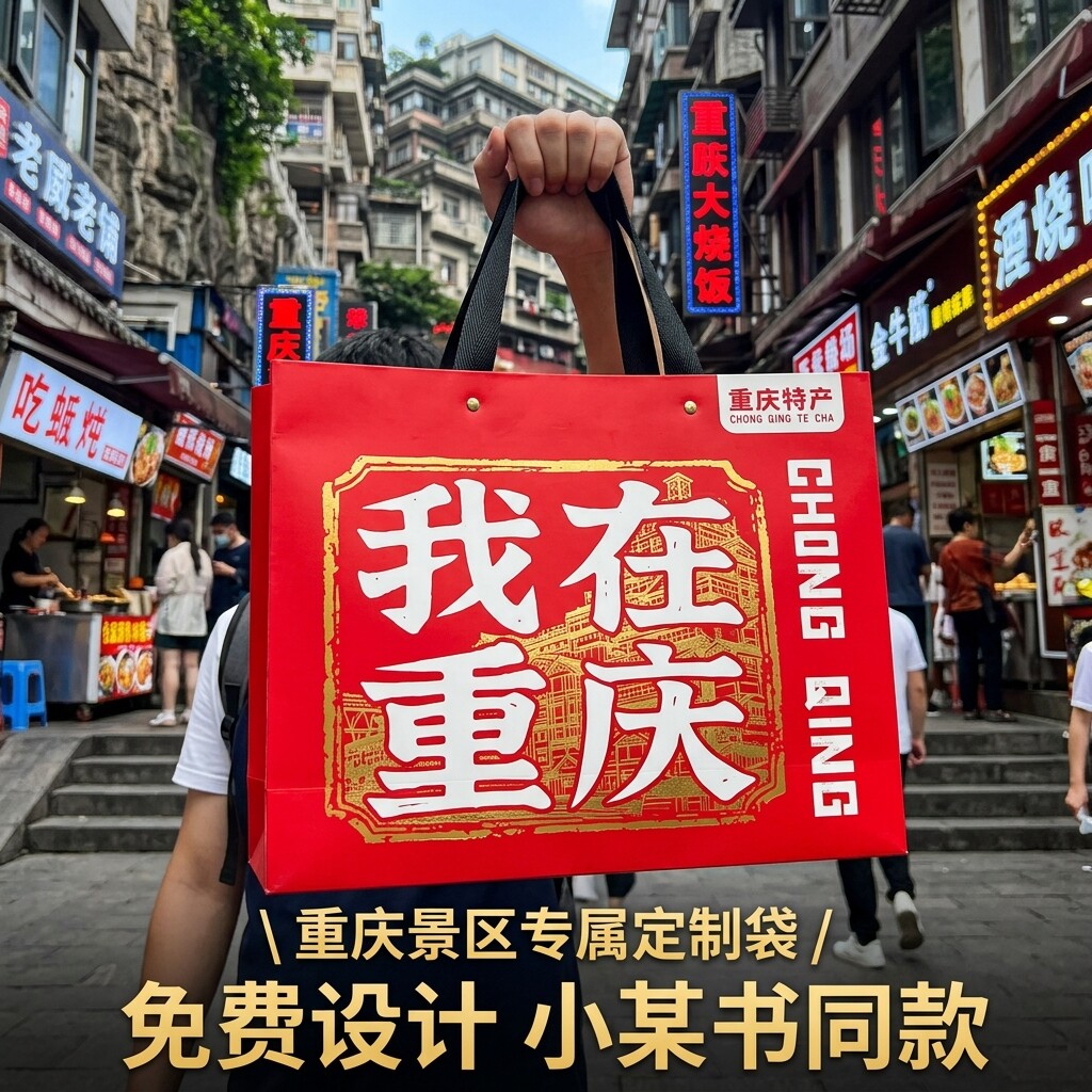 手提袋定制重庆伴手礼包装袋子城市礼品袋印logo特产熟食纸袋礼盒