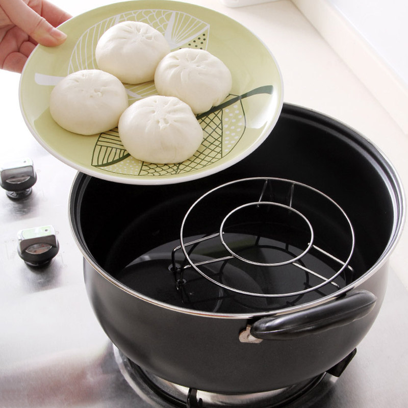 不锈钢蒸架蒸架蒸垫蒸格厨房蒸鱼蒸菜蒸馒头架子防烫隔热垫蒸锅架