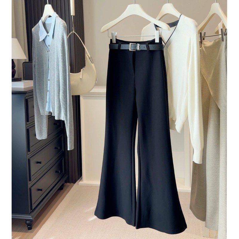 直筒微喇裤显瘦春季2026女休闲高腰子气质高级感新款西裤西装韩版