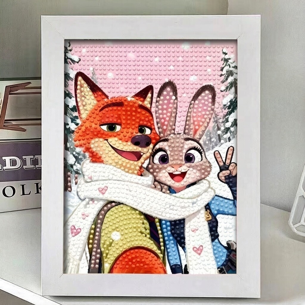 疯狂动物城diy钻石画儿童手工钻石贴画小学生卡通玩具女孩砖石画