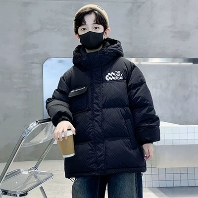 法国BADNUT男童加厚羽绒服冬装2026新款儿童中长款中大童保暖外套