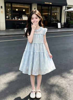 法国Anseola女童连衣裙夏季2026新款儿童碎花裙巨好看夏装裙子大