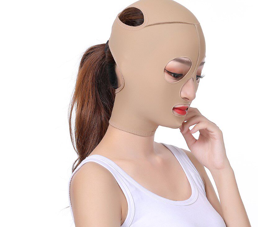 瘦脸绷带小v脸塑形面膜睡眠美容提拉紧致面雕双下巴全脸面罩
