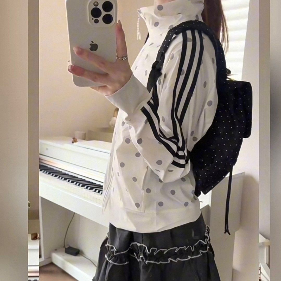 波点防晒衣女夏季新款韩系运动风条纹户外轻薄外套透气凉感防晒服
