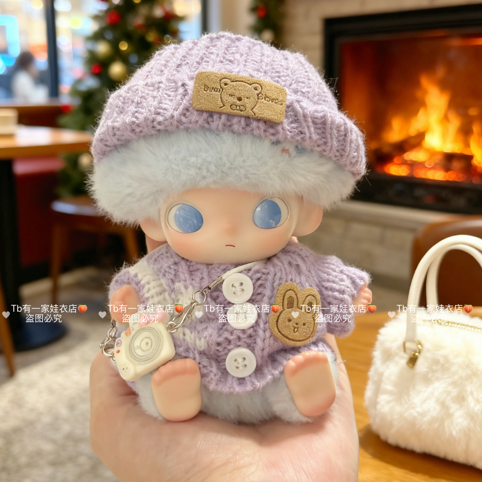 dimoo娃衣新生日记坐姿新品衣服毛衣搪胶针织10cm服装套装无娃