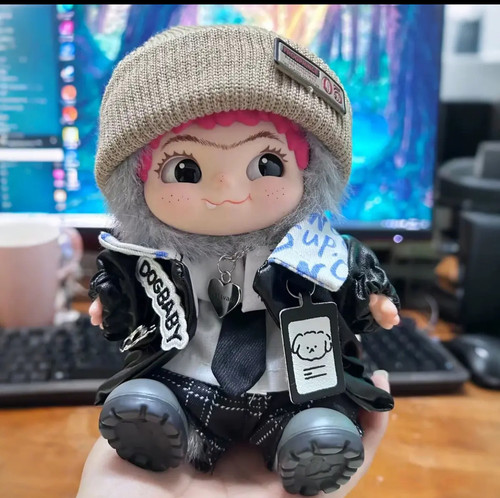 WAKUKU娃衣20cm哇库库衣服套装搪胶毛绒盲盒玩偶夏季裙帽子服饰