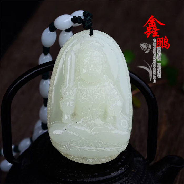 2026年 生肖鸡本命佛不动尊招财纳福玉石 开运属鸡守护神吊坠