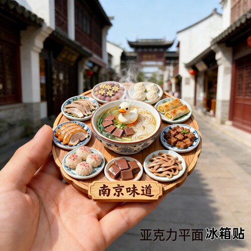 【南京味道】亚克力磁吸冰箱贴旅游景点纪念品文创建筑礼物送朋友