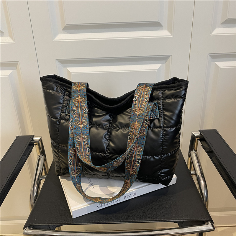 2025新款太空棉包时尚包包女包斜挎包韩版单肩包手提包格子包潮包