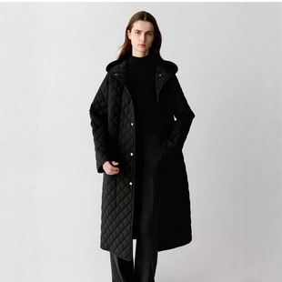 小禾同源露珠鹅绒服长款轻薄2026冬季丝羊毛平纹布90白鹅绒羽绒服