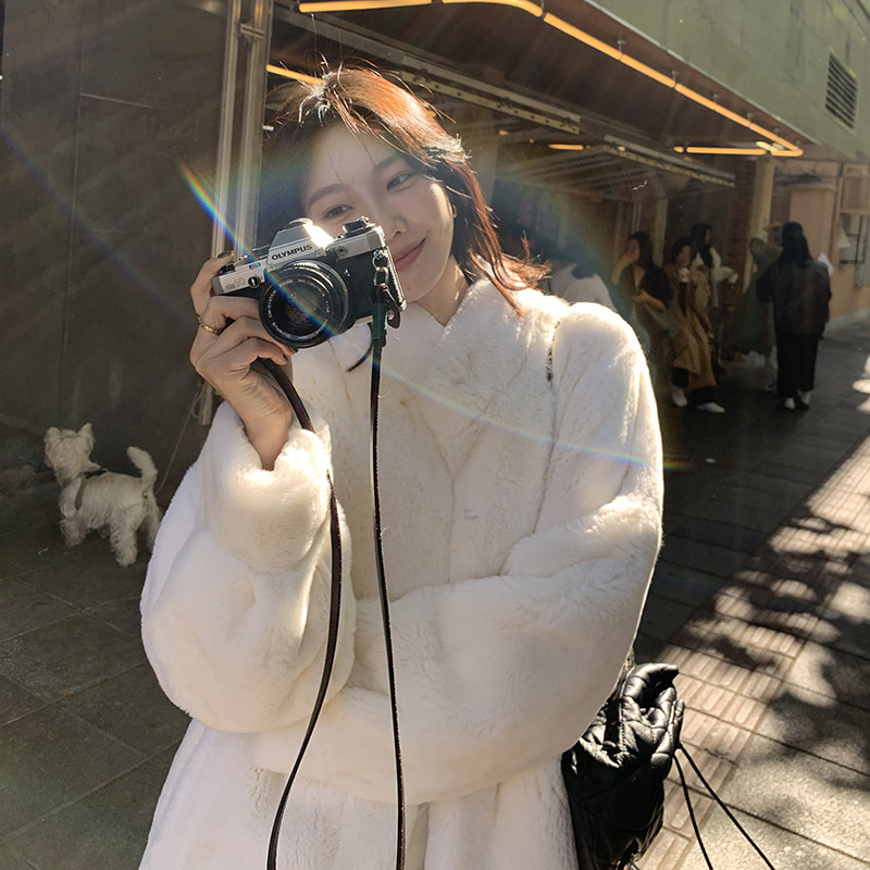 秋冬新款立领短款真毛皮草大衣女