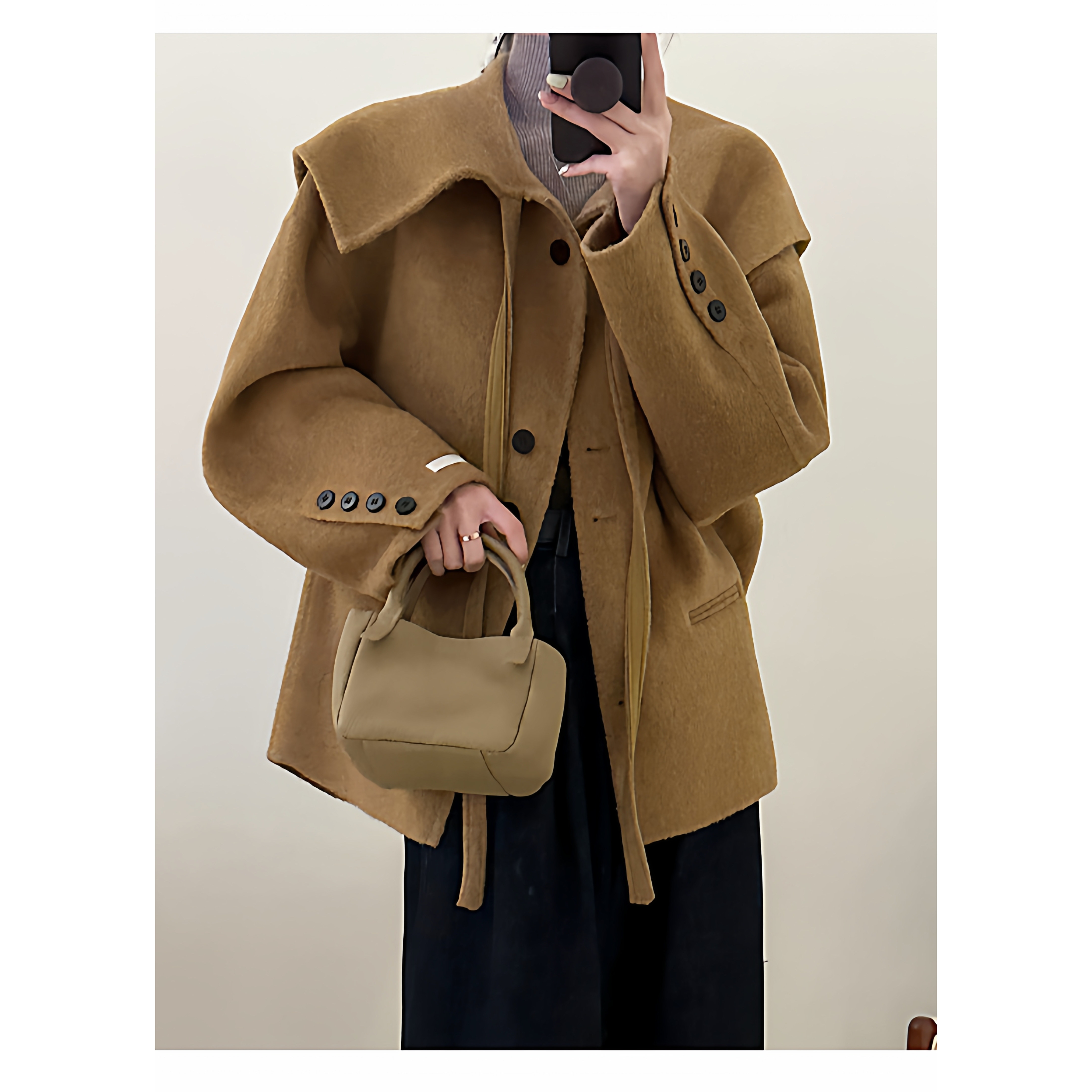 双面羊绒大衣女小个子毛呢外套