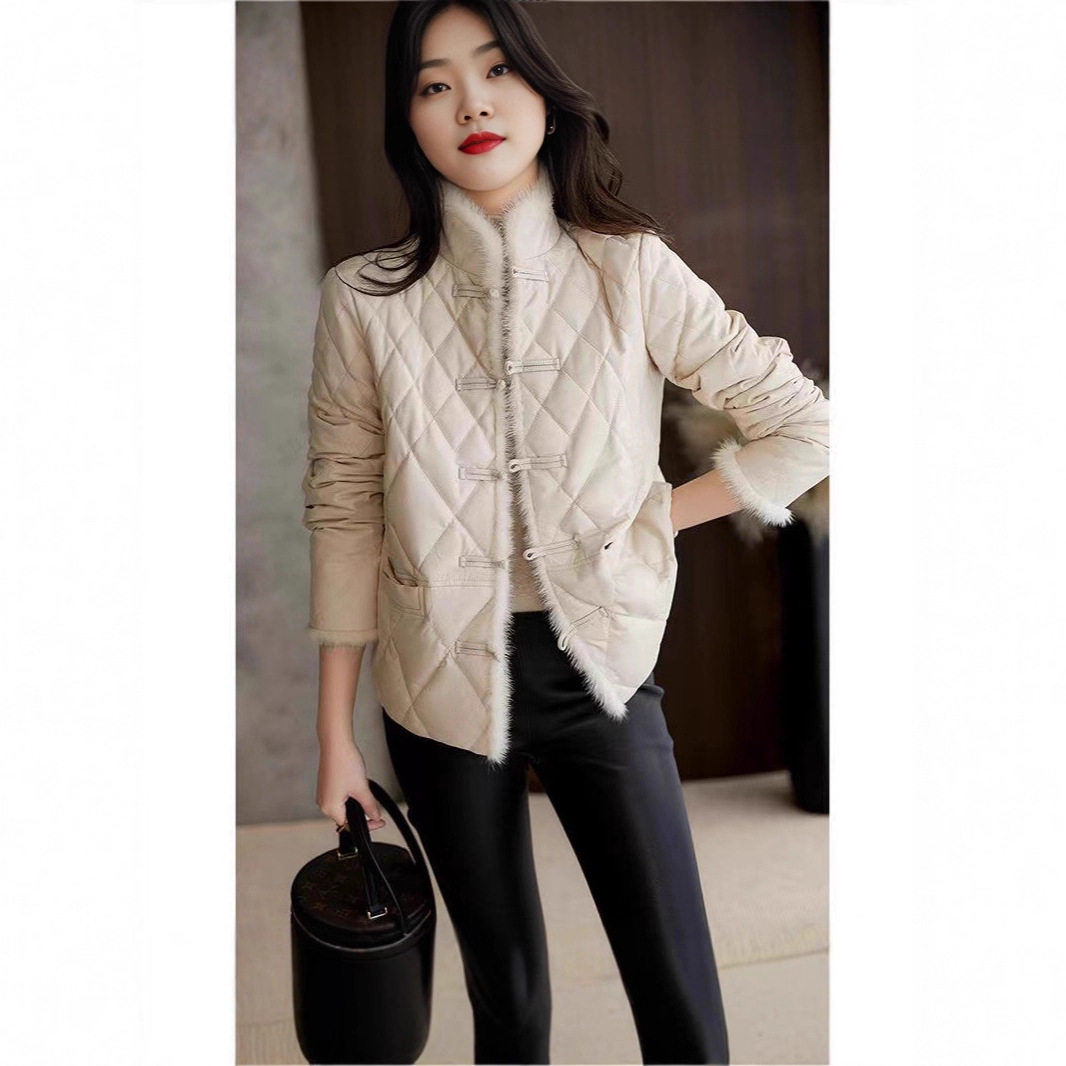 26新款冬季真皮皮衣绵羊皮羽绒服鹅绒水貂休闲小香风短款女装外套