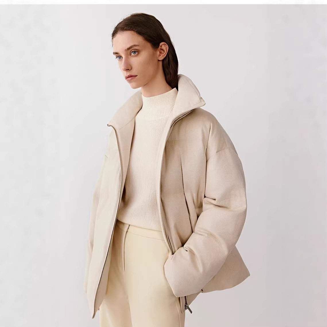 鹅绒服IC小禾女装2026冬季新款丝驼绒羽绒大衣90白鹅绒羽绒服外套,女装/女士精品,羽绒服,淘宝优惠券,粉丝福利购,淘宝优惠卷