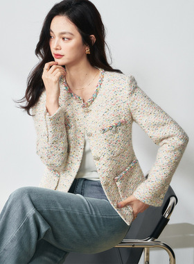 26秋季新皮尔蒙特彩虹糖-双C原厂御用gao级手工小香外套18262