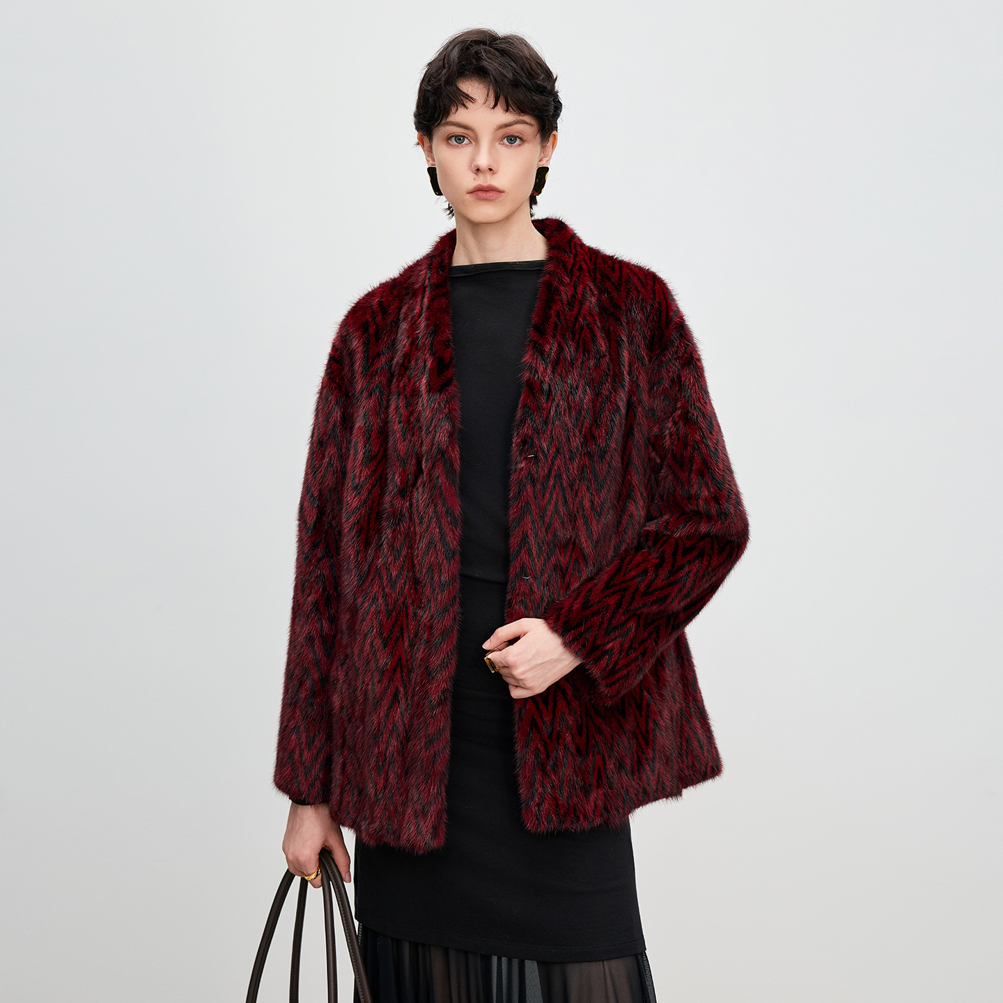 新款进口水貂毛皮草外套