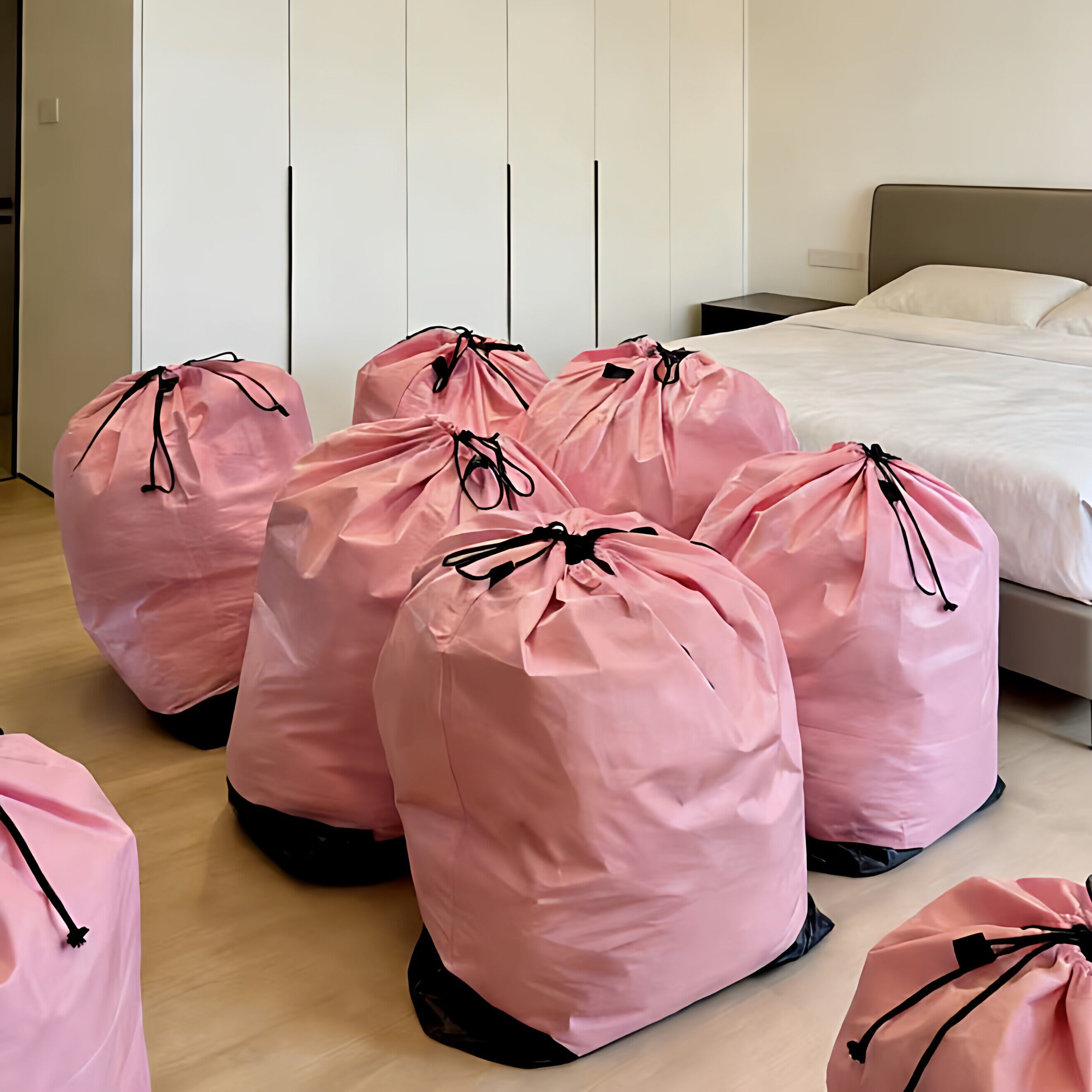 搬家打包袋大容量抽口式防水被子衣服收纳袋加厚蛇皮袋快递中转袋