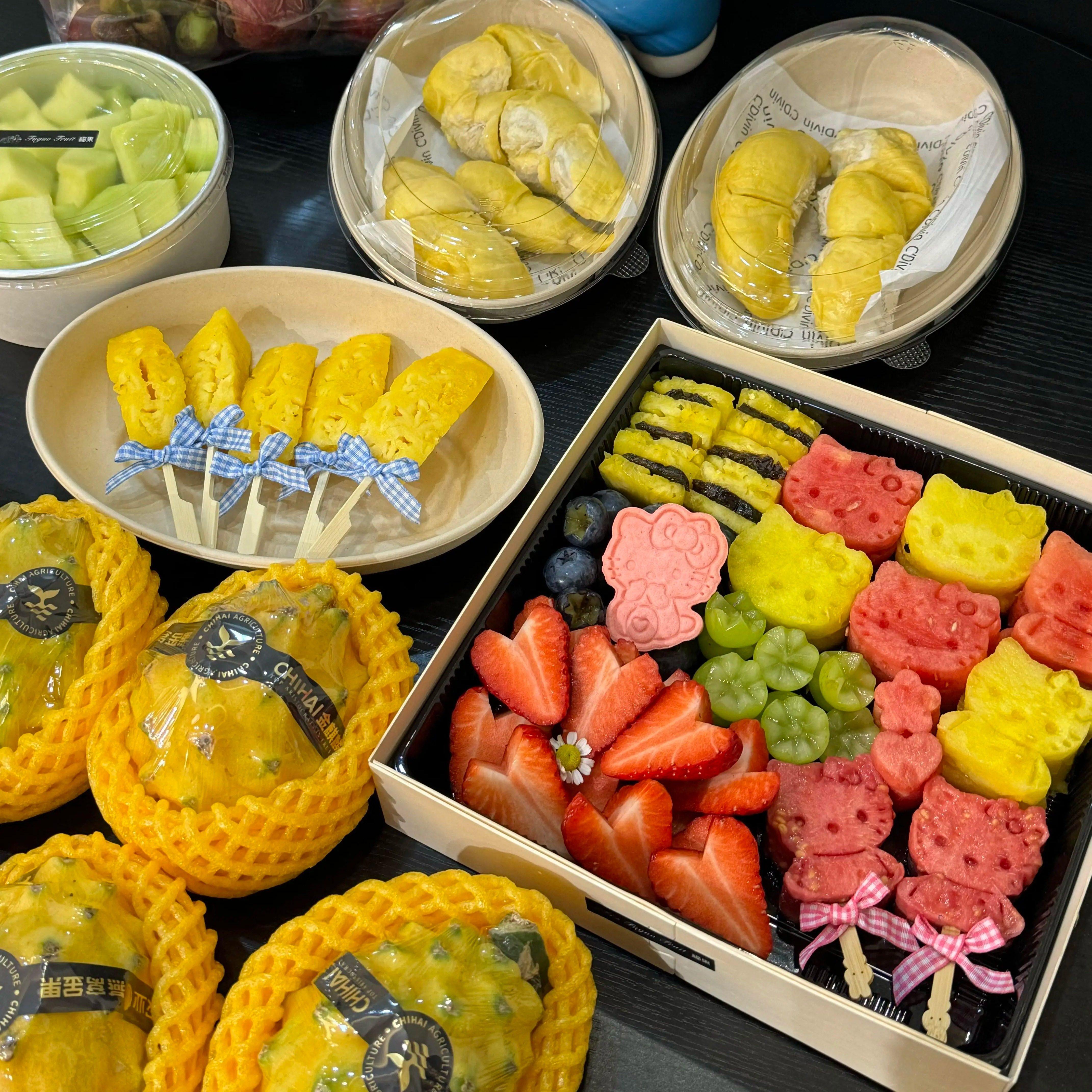 水果模具卡通猫西瓜3D立体食品级按压印花可爱压花器果切工具创意