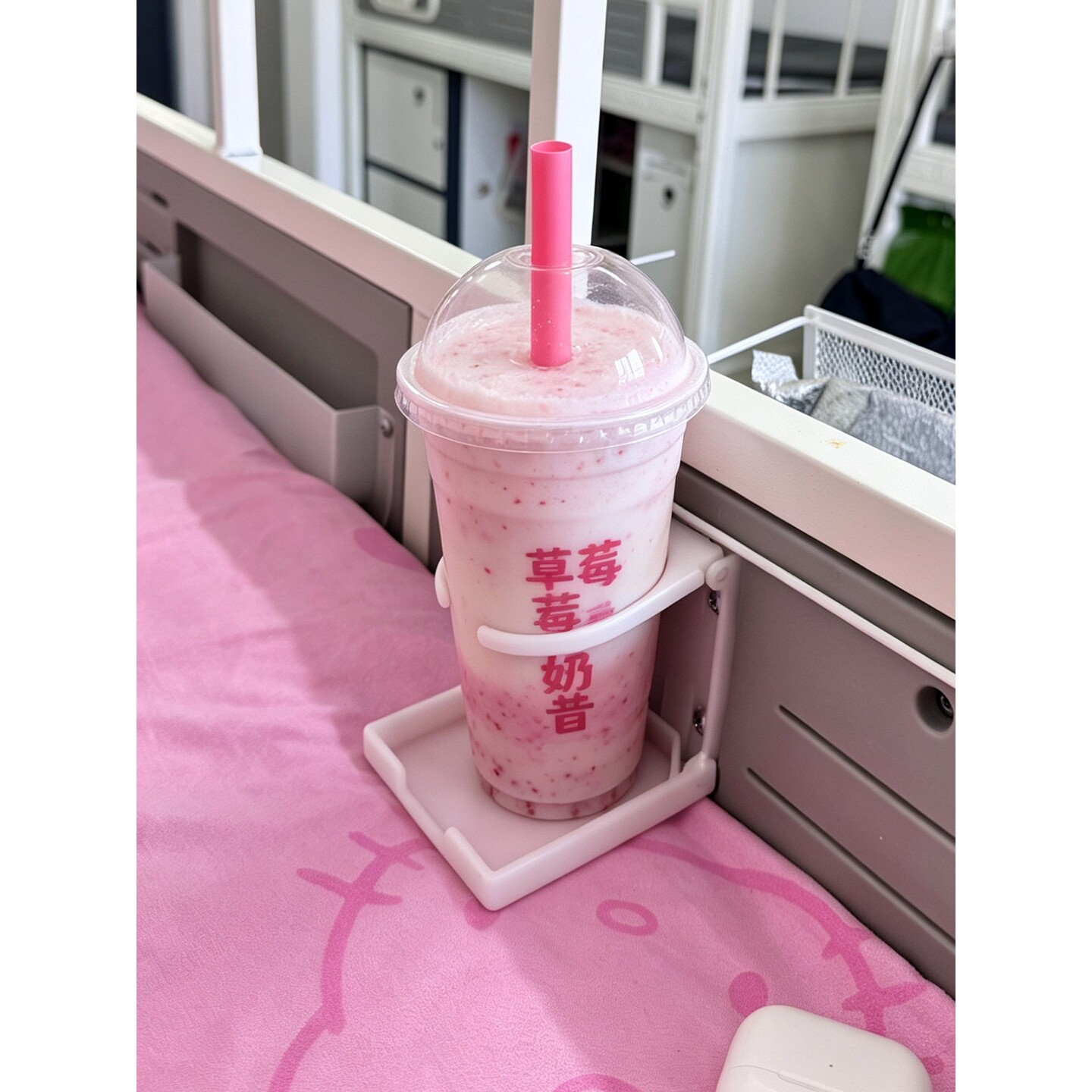 【宿舍水杯架】上下铺床边收纳架整理架多功能置物架床上奶茶杯架