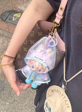 拉布布雨衣labubu三代娃衣搪胶站立夏日一代二代通用可爱玩偶衣服