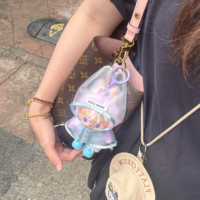 拉布布雨衣labubu三代娃衣搪胶站立夏日一代二代通用可爱玩偶衣服