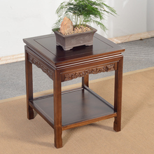 纯实木沙发边几角几侧边柜中式正小方桌茶几茶桌台鱼缸架花架盆景