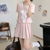 收腰显瘦学院风女短袖 神月社原创jk日系水手服制服套装 晚樱