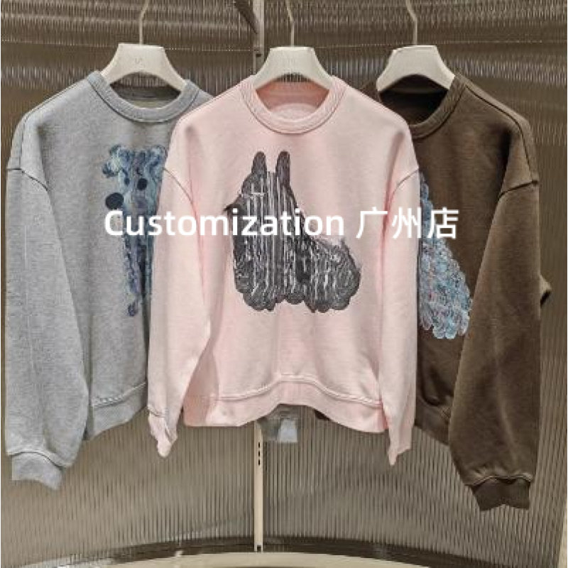 【商场同款】2025秋款女装宽松休闲风狗狗图案套头圆领卫衣0470