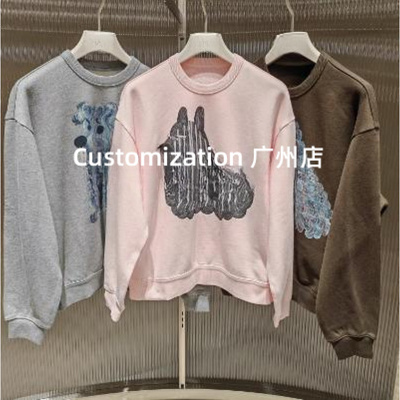 【商场同款】2025秋款女装宽松休闲风狗狗图案套头圆领卫衣0470