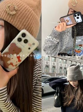 cece coup 爆款补货！11/05 新品 25FW 订染羊绒冷帽字母针织帽女