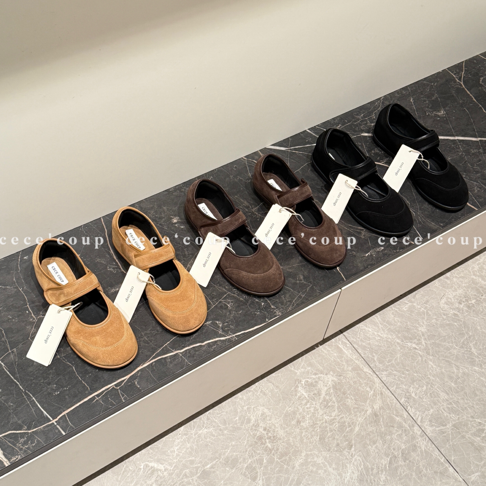 25FW魔术贴玛丽珍鞋一字带单鞋