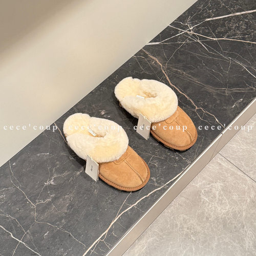 25FW羊皮毛一体包头保暖毛毛鞋