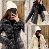 coup 25FW 爆款 cece 新品 返场 90绒蚂蚁腰连帽羽绒服女