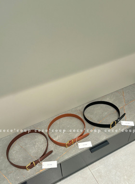 cece coup 时髦GIRL~12/31 新品 24ss 真皮复古百搭腰带 皮带女士