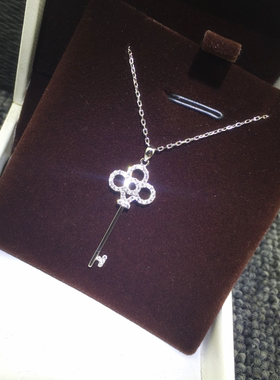 韩国s925皇冠太阳花长款钥匙项链