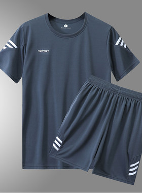 爸爸装夏装运动服速干宽松跑步