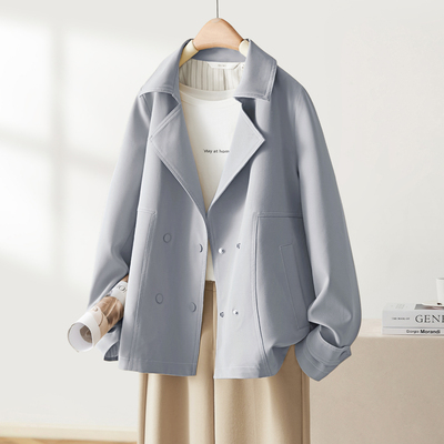 春秋短款风衣女小个子休闲外套