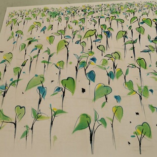 吴冠中新苗艺术高清微喷抽象国画画芯装裱挂轴客厅书房卧室装饰画