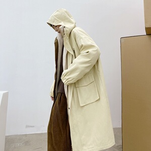 冬季超厚保暖两件套羊羔毛立领风衣韩版连帽阔型棉大衣2341-P265，男装风衣，电商A246