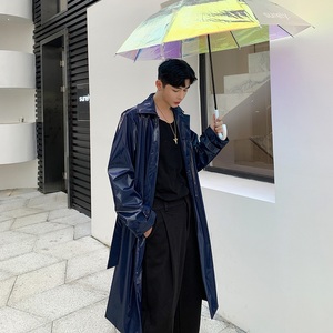 秀场同款高端定制长款时髦亮面气质风衣外套A261-3021-P155图片