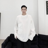 新款原创小众拼接大口袋设计痞帅潮休闲长袖T恤9943-P65，男装T恤，电商A246