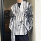 冬季潮流新中式毛呢外套复古斜襟刺绣男女禅意风上衣3536P145，女装短外套，电商A246