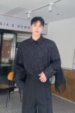 春季新款提花流苏披风翻领长袖男衬衣个性痞帅衬衫5230P115，男装衬衫，电商A246