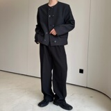 双排扣个性冷淡风外套男秋季高级感气质短款夹克A246-2652-P140，男装夹克，电商A246