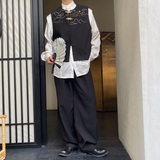 秋季新中式山水刺绣圆领金属盘扣马甲复古风禅意背心2605P105，男装背心/马甲，电商A246