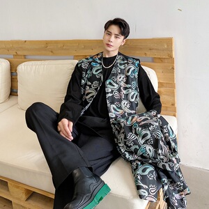 小众个性两件套设计时髦印花马甲背心2346-P65，男装背心/马甲，电商A246