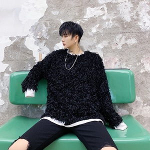 秋暗黑定制羽翼编织毛毛宽松圆领气质百搭针织长袖A261-3011-P68,男装针织衫/毛衣,电商A246